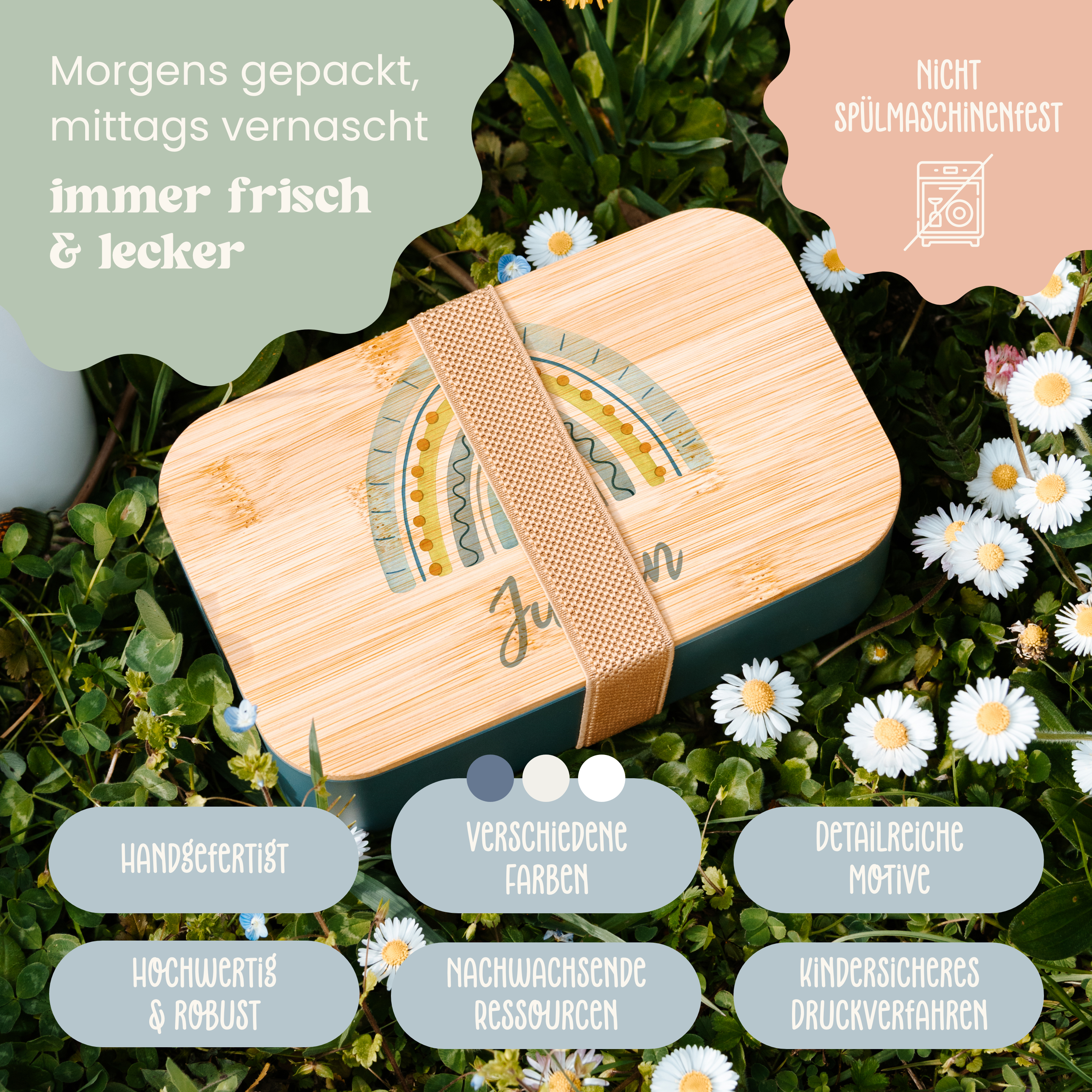 Brotdose Regenbogen | Design 010.03. | Farbdruck